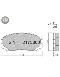 FRONT HIGH PERFORMANCE BRAKEPADS S50 MITSUBISHI COLT LANCER  PROTON PERSONA 300 400