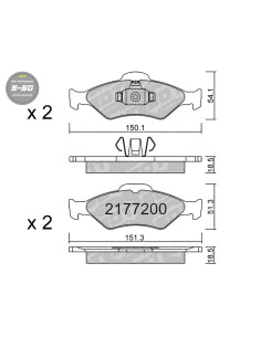 Pastillas De Freno Delanteras High Performance S50 Ford Courier Fiesta Mk5 Ka