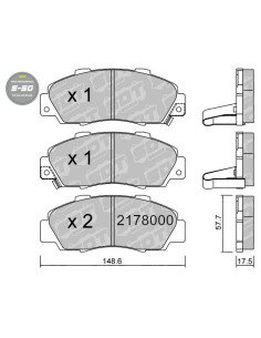 FRONT HIGH PERFORMANCE BRAKEPADS S50 HONDA ACCORD TYPE R CIVIC MB6 MC2 CRV HRV INTEGRA DC2 NSX PRELUDE BB