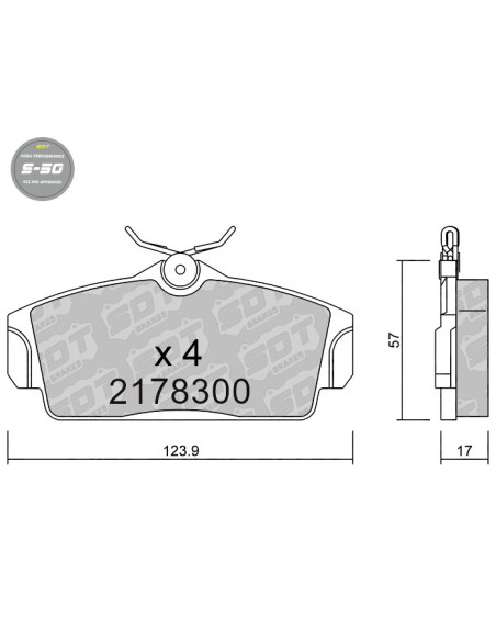 FRONT HIGH PERFORMANCE BRAKEPADS S50 NISSAN ALMERA N16 PRIMERA P11 WP11