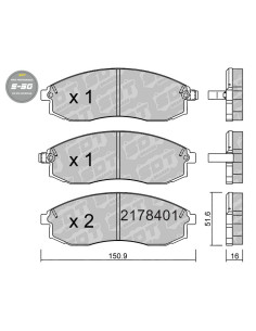 FRONT HIGH PERFORMANCE BRAKEPADS S50 MITSUBISHI L200 K6 K7