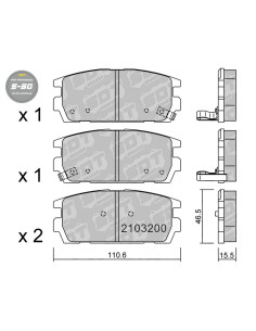 REAR HIGH PERFORMANCE BRAKEPADS S50 GONOW TROY VICTORY HYUNDAI TERRACAN HP