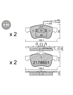 FRONT HIGH PERFORMANCE BRAKEPADS S50 ALFA ROMEO 159 BRERA SPIDER JTS