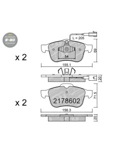 FRONT HIGH PERFORMANCE BRAKEPADS S50 ALFA ROMEO GIULIETTA 940
