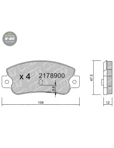 REAR HIGH PERFORMANCE BRAKEPADS S50 FIAT ARGENTA LANCIA DEDRA DELTA PRISMA