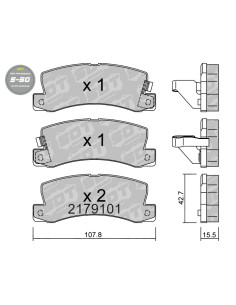 High-Performance S50 Rear Brake Pads for Lexus ES / RX, Toyota Avensis T22, Camry, Celica T18 / T20