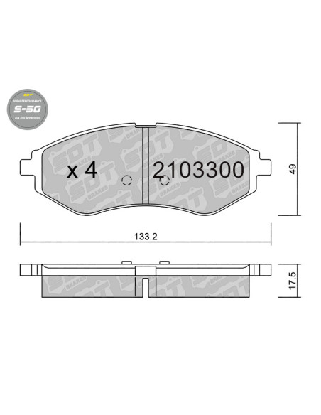 FRONT HIGH PERFORMANCE BRAKEPADS S50 CHEVROLET AVEO T250 T255 DAEWOO KALOS