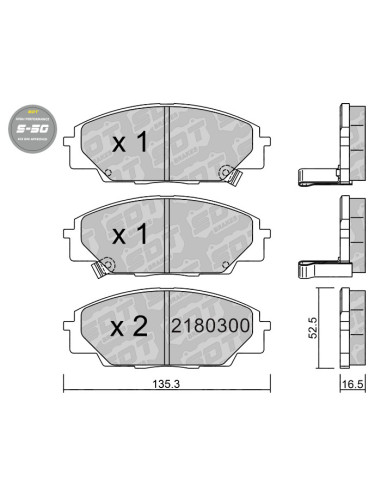 FRONT HIGH PERFORMANCE BRAKEPADS S50 HONDA CIVIC EP3 TYPE-R FN2 FK2 S2000 AP
