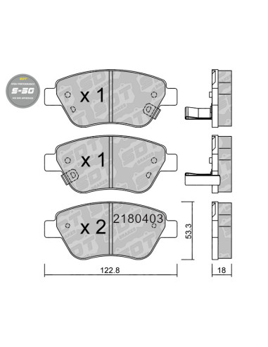 Pastillas De Freno Delanteras High Performance S50 Opel Adam Corsa D