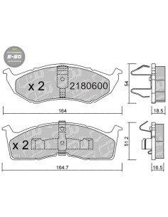 FRONT HIGH PERFORMANCE BRAKEPADS S50 CHRYSLER 300M VOYAGER GS DODGE CARAVAN