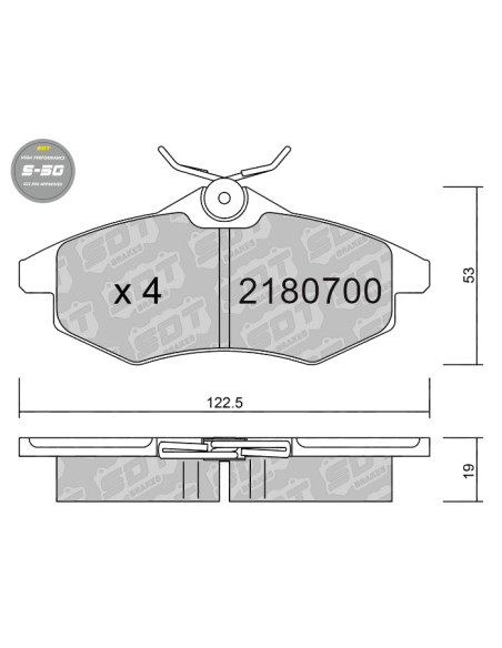 FRONT HIGH PERFORMANCE BRAKEPADS S50 CITROEN C2 C3