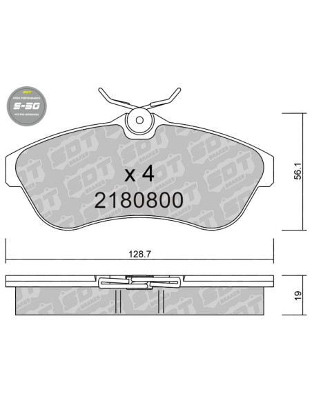 FRONT HIGH PERFORMANCE BRAKEPADS S50 CITROEN C2 C3 C5 XANTIA XM