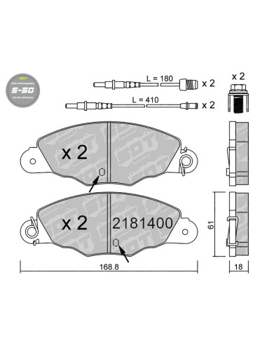 Pastillas De Freno Delanteras High Performance S50 Citroen Xantia Xm