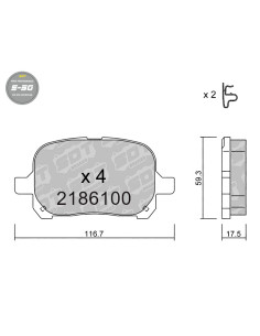 FRONT HIGH PERFORMANCE BRAKEPADS S50 LEXUS ES RX TOYOTA AVALON CAMRY