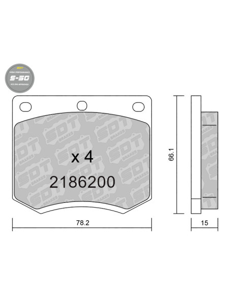 FRONT HIGH PERFORMANCE BRAKEPADS S50 FORD CAPRI ESCORT GRANADA TAUNUS HYUNDAI STELLAR LOTUS ECLAT