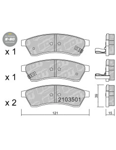 REAR HIGH PERFORMANCE BRAKEPADS S50 CHEVROLET EPICA