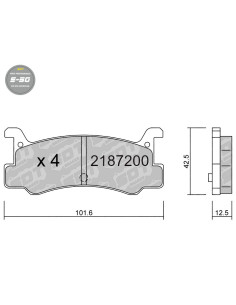 REAR HIGH PERFORMANCE BRAKEPADS S50 DAIHATSU CHARADE MAZDA 323 BF BW MX3