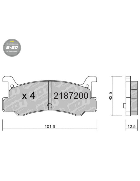 REAR HIGH PERFORMANCE BRAKEPADS S50 DAIHATSU CHARADE MAZDA 323 BF BW MX3