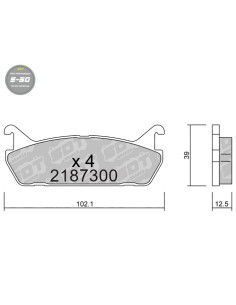 High-Performance S50 Rear Brake Pads for Daihatsu Applause, Mazda 323 BG / MX-5 NA, Suzuki Baleno