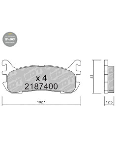 REAR HIGH PERFORMANCE BRAKEPADS S50 MAZDA 323 BA MX5 NB