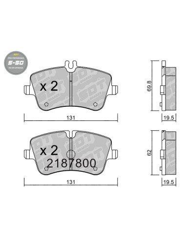 Pastillas De Freno Delanteras High Performance S50 Mercedes Clase C 203 Clk 209 Clc 204 Slk 171