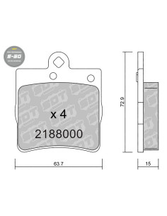 REAR HIGH PERFORMANCE BRAKEPADS S50 CHRYSLER CROSSFIRE MERCEDES CLASE C CLK CLC CLASE E SLK
