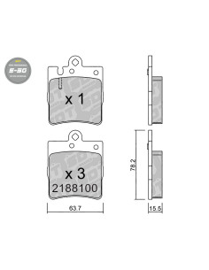 REAR HIGH PERFORMANCE BRAKEPADS S50 MERCEDES CLASE C CLK E SLK SSANGYOUNG CHAIRMAN