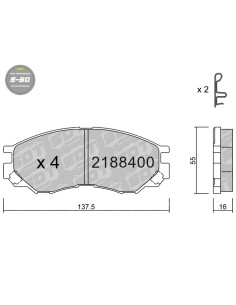 FRONT HIGH PERFORMANCE BRAKEPADS S50 GONOW TROY VICTORY MITSUBISHI L200 L300 L400 SPACE GEAR