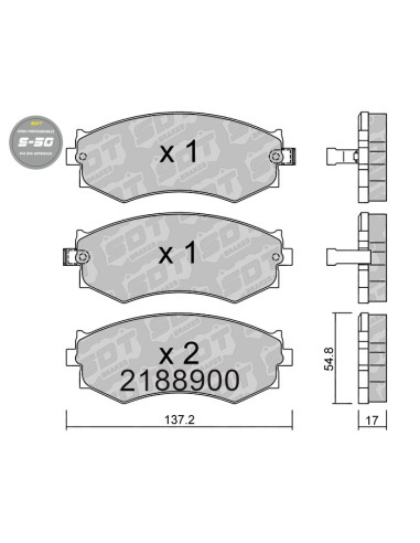 FRONT HIGH PERFORMANCE BRAKEPADS S50 NISSAN 240SX S13 PRAIRE M11 PRIMERA W10 SENTRA B15