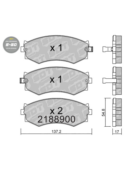 FRONT HIGH PERFORMANCE BRAKEPADS S50 NISSAN 240SX S13 PRAIRE M11 PRIMERA W10 SENTRA B15