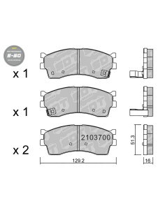 FRONT HIGH PERFORMANCE BRAKEPADS S50 KIA CARENS RIO DC SEPHIA II