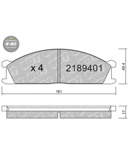 FRONT HIGH PERFORMANCE BRAKEPADS S50 NISSAN TERRANO WD21 URVAN E23 E24