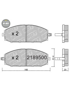 FRONT HIGH PERFORMANCE BRAKEPADS S50 NISSAN PATROL GR Y61
