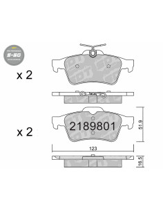 REAR HIGH PERFORMANCE PADS S50 CADILLAC BLS CITROEN C5 FORD FOCUS MK2 JAGUAR XF MAZDA 3 OPEL GT RENAULT SAAB