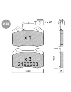 FRONT HIGH PERFORMANCE BRAKEPADS S50 SEAT LEON 1M CUPRA LEON CUPRA R