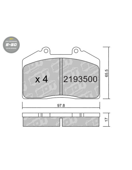 HIGH PERFORMANCE BRAKEPADS S50 FERRARI 348 456 F355 PORSCHE 911 964 STOPTECH ST41