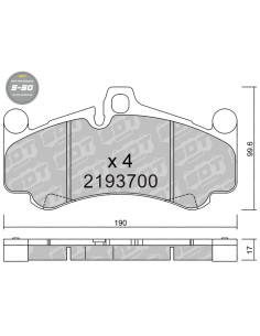 FRONT HIGH PERFORMANCE BRAKEPADS S50 PORSCHE 911 996 3.6 GT2 GT3 911 996 3.8 GT3 4.0 GT3 RS