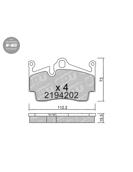 HIGH PERFORMANCE BRAKEPADS S50 PORSCHE