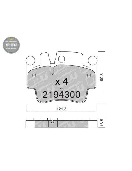 HIGH PERFORMANCE BRAKEPADS S50 PORSCHE