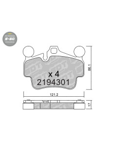 HIGH PERFORMANCE BRAKEPADS S50 PORSCHE