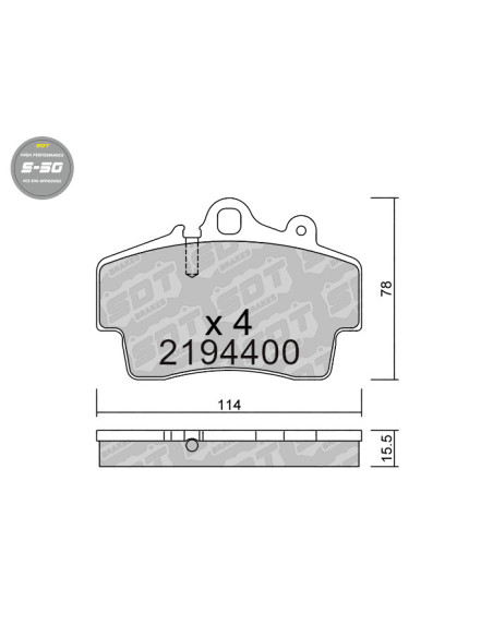 HIGH PERFORMANCE BRAKEPADS S50 PORSCHE