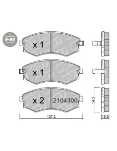 FRONT HIGH PERFORMANCE BRAKEPADS S50 SSANGYONG OFF-ROAD REXTON