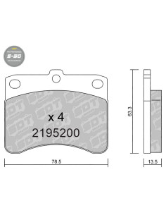 HIGH PERFORMANCE BRAKEPADS S50 DAIHATSU / PIAGGIO