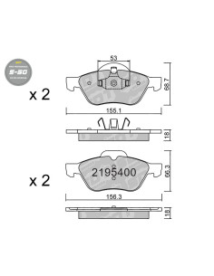 HIGH PERFORMANCE BRAKEPADS S50 RENAULT