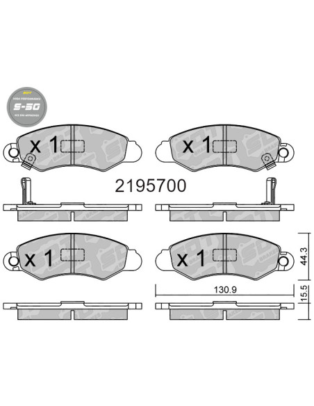HIGH PERFORMANCE BRAKEPADS S50 SUBARU / SUZUKI