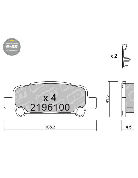HIGH PERFORMANCE BRAKEPADS S50 SUBARU