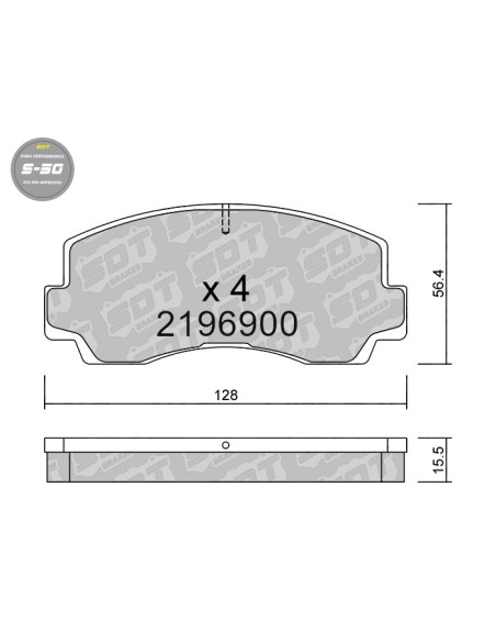HIGH PERFORMANCE BRAKEPADS S50 MAZDA COMMERCIAL / TOYOTA