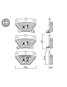 REAR HIGH PERFORMANCE BRAKEPADS S50 TOYOTA CELICA / COROLLA / PRIUS / YARIS (AKEBONO CALIPER)