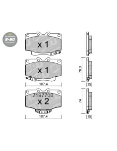 HIGH PERFORMANCE BRAKEPADS S50 TOYOTA