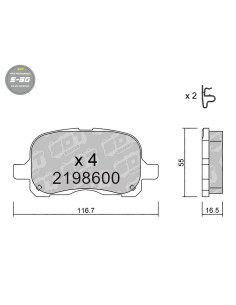 HIGH PERFORMANCE BRAKEPADS S50 TOYOTA